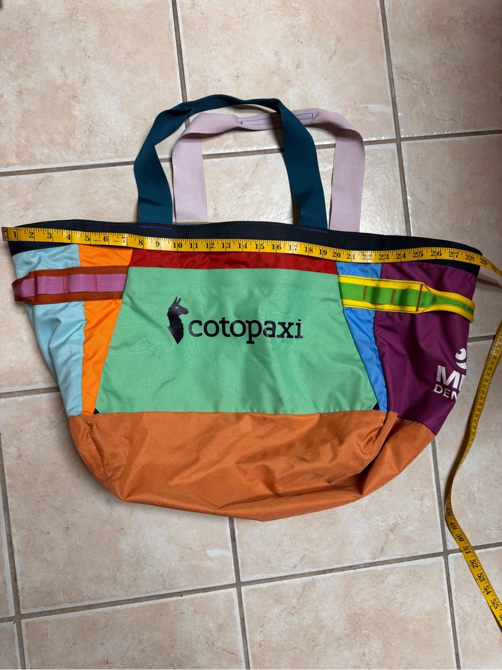cotopaxi Multicolor Tote Bag with Orange Center and Rust Base - Picture 14 of 16